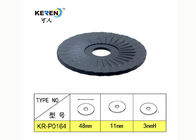 KR-P0164 μαύρα πλαστικά πλυντήρια 3mm πάχος ταυτότητα 1,88 ίντσα OD PE PP τρυπών 0,43 ιντσών προμηθευτής