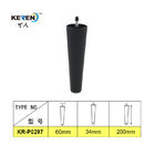 KR-P0297 μαύρη πλαστική αντικατάσταση ποδιών καναπέδων 200mm ύψος με το μπουλόνι κανένας θορυβώδης προμηθευτής