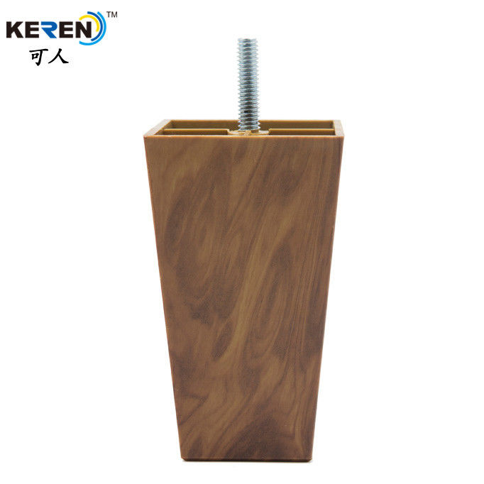 KR-P0133W3 διακοσμητικός αντιολισθητικός βαρέων καθηκόντων χρώματος ξύλων καρυδιάς ποδιών καναπέδων αντικατάστασης πλαστικός προμηθευτής